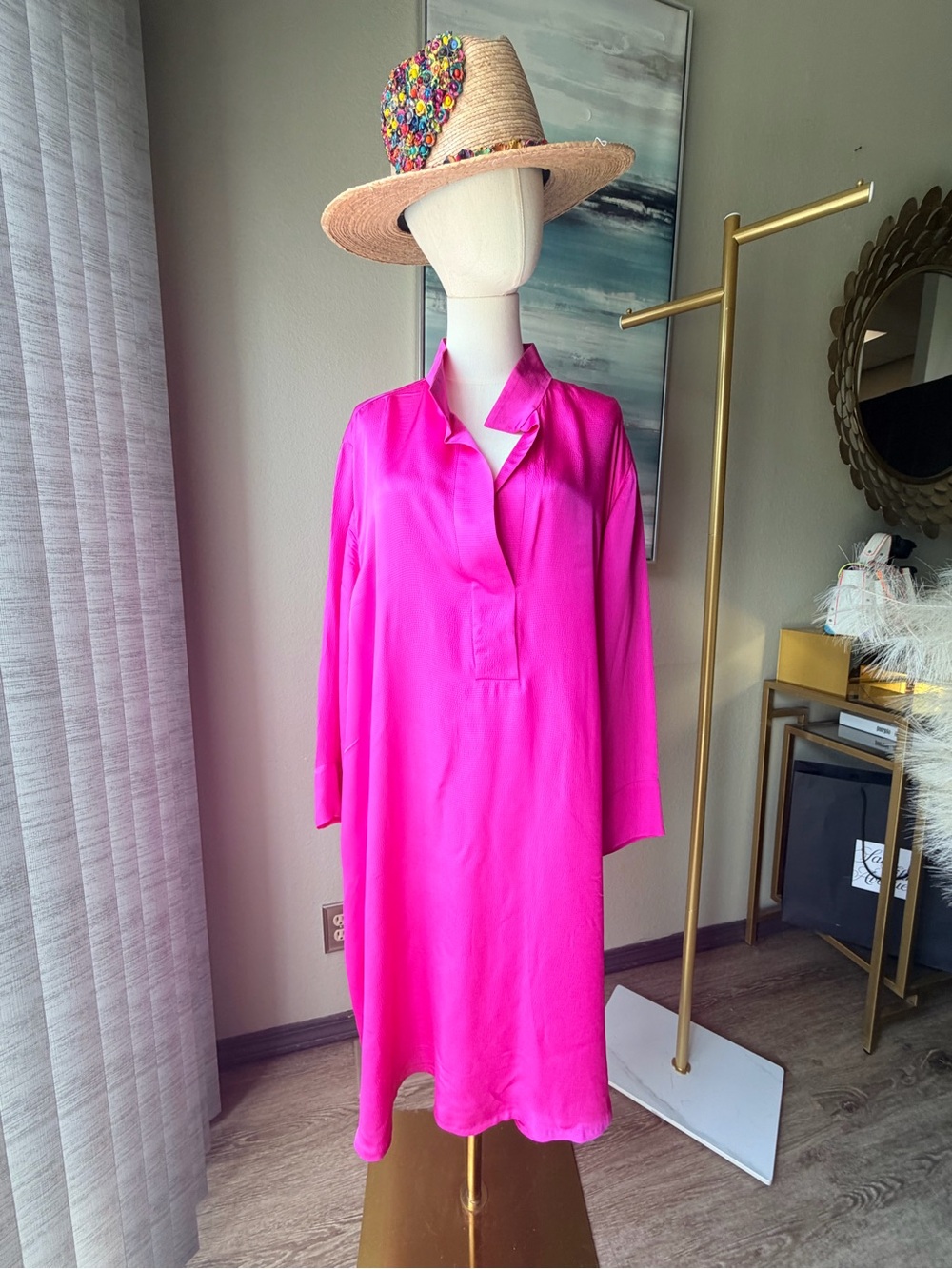 Wingate Fuchsia Collared Dress